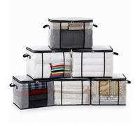 6 Pack Clear Large Storage Bag 80L Extra Large Heavy Duty Moving Bags