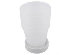 6 Pack Clear Orchid Pots with Saucers Offering Practical Drainage and Root Monitoring Capabilities to Enhance Growth of Orchids and Similar Plants (4CM)