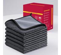 6 Pack Cloth Cleaning Cloths Reusable Thickened For Kitchen Glass And Car Windows Lint Free Wipes