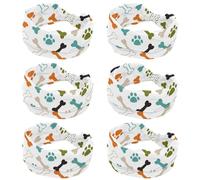 6 Pack Colored Dog Cat Paw Footprint and Bones Headbands for Women, Absorbed Sport Knotted Headband for Daily Life Yoga Workout