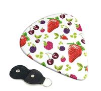 6 Pack colorful Strawberry fruit Guitar Picks - 0.46 0.71 0.93 mm Includes Cool Guitar Picks Thin Medium Heavy Thickness, Electric Guitar Picks for Acoustic Guitar Bass Ukulele