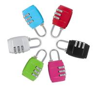 6 Pack Combination Padlock - 3 Digit Number Password Lock, Heavy Duty Waterproof Code Padlock, Travel Locks, Luggage Locks for Suitcases, Bag, Backpack, Gym Locker