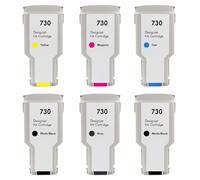 6 Pack Compatible 730 Ink Cartridges 300ml P2V71A P2V72A P2V73A P2V68A P2V69A P2V70A Replacement for HP Designjet T1600 T1700 T2600 Printer,MK/PK/C/M/Y/G