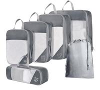 （ 6 Pack ）Compression Packing Cubes for Carry on Suitcase, breathable mesh material, can prevent odors, suitable for various scenarios, making your travel storage more efficient and convenient