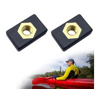6 Pack Copper Sliding Nuts for Side Mount Track Rails M6 Thread Compatible with Boats Canoes Kayaks Black Nylon Brass 25x15x8mm Lightweight Easy Install Watercraft Accessory