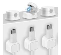 6 Pack Cord Organizer Holder,Magnetic Desk Cable Clips Management,Adjustable Cable Organiser,Suitable for desktop, nightstand, office, charging cable, HDMI, USB, audio cable, kitchen, home,White