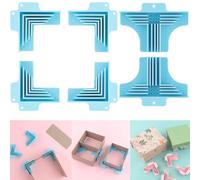 6 Pack Corner Guides for Chipboard Boxes,Right Angle Clamp Tool Assembly Clamps for Gluing Papers Card Making Positioning Squares Scrapbooking Tool Suitable for 1mm,1.5mm,2mm and 3mm Thicknesses Paper