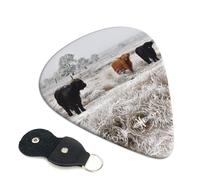6 Pack Cow k Guitar Picks - 0.46 0.71 0.93 mm Includes Cool Guitar Picks Thin Medium Heavy Thickness, Electric Guitar Picks for Acoustic Guitar Bass Ukulele