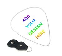 6 Pack - Custom Guitar Picks, Personalized Guitar Picks Design with Your Own Photo Text, Custom Double-sided Printing Guitar Pick Gifts for Men and Women