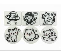 6 Pack Cute Cat Fridge Magnets Funny 3D Kitten Designs Decorative Refrigerator Magnets for Kitchen, Whiteboard, Locker, and Office