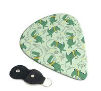 6 Pack Cute Dinosaurs in Space Guitar Picks - 0.46 0.71 0.93 mm Includes Cool Guitar Picks Thin Medium Heavy Thickness, Electric Guitar Picks for Acoustic Guitar Bass Ukulele