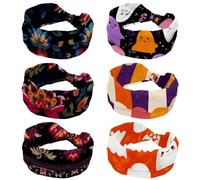 6 Pack Cute Ghosts Helloween (3) Wide Headbands for Women