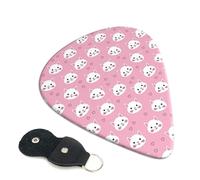 6 Pack Cute pink cat Guitar Picks - 0.46 0.71 0.93 mm Includes Cool Guitar Picks Thin Medium Heavy Thickness, Electric Guitar Picks for Acoustic Guitar Bass Ukulele