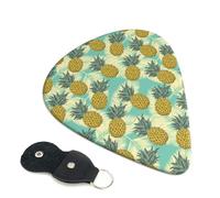 6 Pack Cute Vintage Pineapple Guitar Picks - 0.46 0.71 0.93 mm Includes Cool Guitar Picks Thin Medium Heavy Thickness, Electric Guitar Picks for Acoustic Guitar Bass Ukulele