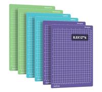 6 Pack Cutting Mats for Cricut Joy Xtra, 8.5x12 Inch, Standard/Light/Strong Grip Adhesive Replacement Mats, Green/Blue/Purple Variety Set for Vinyl, Cardstock & Heavy Materials (Green, Purple, Blue)