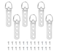 6 Pack D Rings Picture Hanging Hooks, Super Heavy Duty D Ring Picture Hangers, Photo Frame Hangers for Secure Wall Mounting