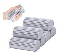 6 Pack Damp Clean Duster Sponge,Dusting Sponge Duster for Housekeeping,Reusable Household Cleaning Sponge for Blinds, Fan Blades,Mirrors,Glass, Baseboards,Window Track Grooves and Car (Grey)