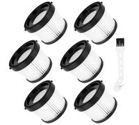 6 Pack DCV501HB DCV5011H Replacement Filters Attachment Compatible with DEWALT 20V Cordless Handheld Vacuum Cleaner, Washable Reusable Vacuum Filter with Brush for Home, Car, Office
