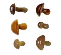 6 Pack Detailed Spume Mushroom Statues Thin Impregnable Plan Flexible Decorative Factors for Home Classroom Use Educational Mushroom Display Models