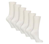 6 Pack Diabetic Bed Socks with Grips | Non Slip Extra Wide Slipper Socks