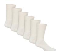 Iomi Women's 6 Pack Unisex Diabetic Slipper Socks with Grips in White | Size: 9-10 Iomi White 9-10