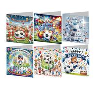 6 Pack Diamond Painting Greeting Card Kits,DIY Diamond Art Cards with Envelopes Congratulations,5D Rhinestones Painting Kits for Adults,DIY Crafts Congratulations Gifts