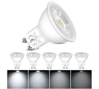 6 Pack Dimmable GU10 LED Spot Bulbs 5W, Replacement 50W Halogen Spotlight Bulb, 6500K Cool White, AC 220-240V, 120°Beam Angle, Energy Saving, MR16 Reflector Bulb for Hallway, Ceiling Spotlight