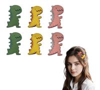 6 Pack Dinosaur Hair Clips Exquisite Cartoon Dinosaur Barrettes Animal Pattern Barrettes for Lady Hairstyle Decorate Supplies