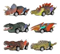 6 - Pack Dinosaur Pull - Back Toy Cars, Ideal Dino Toys for 3, 4, 5+ Year Old Boys & Girls, Toddler Dinosaur Games with T - Rex and More