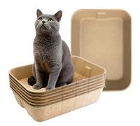 6 Pack Disposable Litter Boxes for Cats,Travel Litter Box for Cats,Portable Litters Box for Temporary Housing,Odor Control Disposable Litters Boxes for Cat,Hamster,Guinea Pig,Rabbit