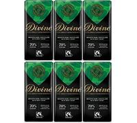 (6 Pack) Divine 70% Dark Chocolate with Mint Crisp 90g