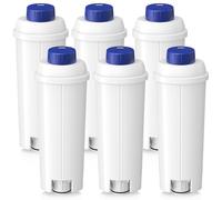 6 Pack DLSC002 Water Filter for DeLonghi Coffee Machine | Water Filter Replacement Compatible with De'Longhi ECAM, Esam, ETAM, BCO, EC Series Coffee Machine