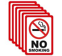 6-Pack Double Sided 3.5"x2.5" No Smoking Stickers-Double Sided Vinyl Decal, UV Protected, Waterproof, Reflective Adhesive Labels, Durable Ink, Indoor&Outdoor Use
