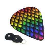 6 Pack Dragon Scales Guitar Picks - 0.46 0.71 0.93 mm Includes Cool Guitar Picks Thin Medium Heavy Thickness, Electric Guitar Picks for Acoustic Guitar Bass Ukulele