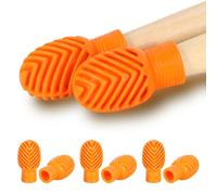 6 Pack Drumstick Dampeners for Silent Practice Drums Silicone Drumstick Tips Replace Your Drum Practice Pads & Protect Drumsticks Reduce the Noise of the Drumsticks Hitting the Drum Surface（Orange）