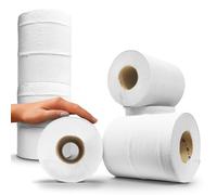 6 Pack DryFox 2Ply Mini Centrefeed Roll White (60m 150pc Sheets/Per Roll)