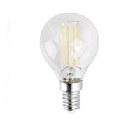 Pack of 6 Retro Style 4w LED Filament SES E14 Clear Golfball Light Bulbs [6500K Cool White]
