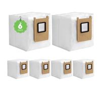 6 Pack E25/E28 Replacement Dust Bags for Eufy E28 Omni / E25 Omni Robot Vacuum, 3L Large Capacity, 4-Layer Filtration, Disposable Vacuum Bags for Long-Lasting Clean