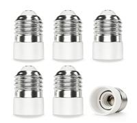 6 Pack E27 to E14 Light Bulb Adapter, Edison Screw ES to Small Edison Screw SES Socket Converter, Heat Resistant Lamp Holder Reducer for Chandeliers, Wall Lights & Night Lamps, 6PCS