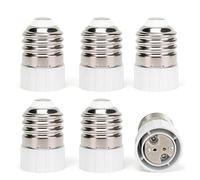 6 Pack E27 to MR16 Light Bulb Adapter, Edison Screw ES to MR16 Socket Converter, Flame Retardant Heat Resistant Lamp Holder for LED Spotlights, Downlights & Cabinet Lighting, 6PCS