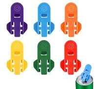 6-Pack Easy Can Opener Tools, Effortless Soda & Beer Can Tab Lifters with Leakproof Ring Pull Design, Manual Beverage Openers for Aluminum Cans, Home, Party & Travel Use