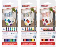 6-Pack edding 4200 Porcelain Brush Marker Pens SELECT Colours 1-4mm (VAT Incl)