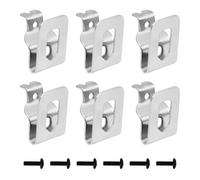 6 Pack Electric Drill Belt Clips,Dewal-T Replacement Belt Hook with 6 PCS Screws,Stainless Steel Drill Tool Kit Suitable for Screw Holes Consistently,Drill Clip Hook Tools