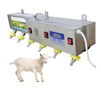 6-Pack Electric Fully Automatic Nipple Feeders - Temperature Controlled Milk & Water Feeder with Sound Simulation for Newborn Piglets and Lambs in Farm & Ranch Livestock Breeding