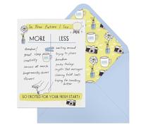 6-Pack Em & Friends Julia Rothman Fresh Start More/Less Greeting Cards