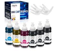 6 Pack ET-104 Ink for Epson ET-104 Ink Bottle Refills Multipack Compatible with Epson EcoTank ET-1810 ET-2710 ET-2711 ET-2726 ET-2810 ET-2811 ET-2815 ET-2821 ET-2825 ET-2826 ET-4700 ET-4800 ET-4810