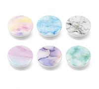 6 Pack Expandable Phone Grip, 360° Rotating Stand for Phones & Tablets | 6 Marble Patterns, Residue-Free Pop Socket, 360° Rotatable Phone Grip, Foldable Stand, Universal for Phones & Kindle
