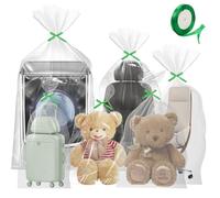 6 Pack Extra Large Clear Plastic Bags, 90 * 120cm Heavy Duty Storage Bags, Dustproof, Moistureproof, Giant Plastic Bags for Luggage, Suitcase, Plush Toys, Clothes, Quilts, Blankets