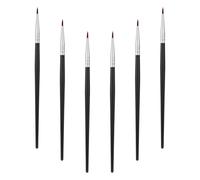 6 Pack Eyeliner Brushes Makeup Fine Point Eyeliner Brush Portable Eye Gel Foundation Brush Water Activated Graphic Cosmetic Liner Wands to Accurately Apply Gel and Wet Powder for Women