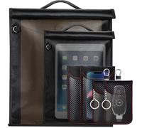 6 Pack Faraday Bags, Anti-Tracking Faraday Bag for Laptops & Tablets & Phones & Car Keys, EMP Proof Bag, Faraday Cage with Handle&Reflective, Fireproof & Waterproof Faraday Pouch